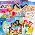 Conjunto de livros para colorir Disney Princess com atividades e adesivos