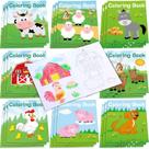 Conjunto de livros para colorir Faccito Farmhouse Animals para crianças, 24 unidades