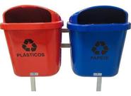 Conjunto De Lixeira Para Coleta Seletiva 40 Litros Jsn