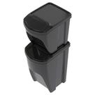 Conjunto de Lixeiras de Plástico Empilháveis 20L e 34L Black