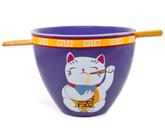 Conjunto de louças Boom Trendz Bowl Bop Purple Lucky Cat Japan