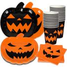 Conjunto de louças de festa de Halloween AnyDesign 72 unidades para 24 convidados