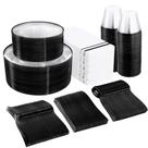 Conjunto de louças de plástico descartáveis NOCCUR 350PCS para 50 convidados