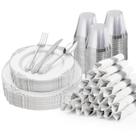 Conjunto de louças descartáveis Bestluck para 25 convidados 175 unidades Conjunto de louças descartáveis Bestluck para 25 convidados 175 unidades
