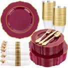Conjunto de louças descartáveis Liacere 350PCS para 50 convidados