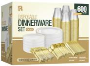 Conjunto de louças descartáveis R-kay 600 unidades para 100 convidados