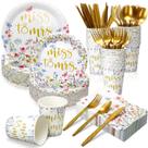 Conjunto de louças descartáveis Suttmin Miss to Mrs 400 unidades
