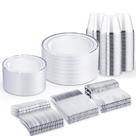Conjunto de louças descartáveis WELLIFE 450 unidades para 75 convidados