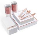 Conjunto de louças FOCUSLINE Rose Gold 175 peças para 25 convidados