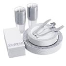 Conjunto de louças FOCUSLINE Silver 175 quilates para 25 pessoas com talheres