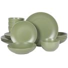 Conjunto de Louças Gibson Home Queenslane 16 Peças - Verde Fosco