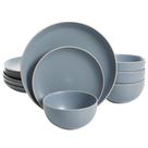 Conjunto de louças Gibson Home Rockaway Blue 12 unidades para 4