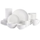 Conjunto de louças Gibson Home Zen Buffet Porcelain 30 unidades brancas