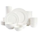 Conjunto de louças Gibson Home Zen Buffet Porcelain 40 unidades brancas