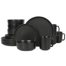 Conjunto de louças Gibson Home Zuma Matte Black 16 unidades para 4