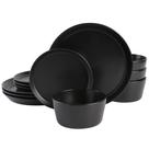 Conjunto de louças Gibson Soho Lounge Sofia Coupe 12 unidades pretas