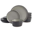Conjunto de louças Gibson Soho Lounge Sofia Grey 12 unidades para 4