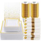 Conjunto de louças Goodluck 352 peças para 50 pessoas com toalha de mesa