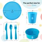 Conjunto de louças PLASKIDY Kids 36 unidades, lavável no micro-ondas