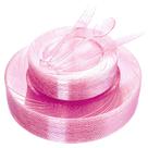 Conjunto de louças WDF Rose Gold Plastic 200 peças para 40 convidados
