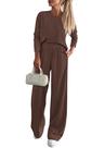 Conjunto de lounge canelado KIRUNDO Fall de 2 peças Coordinated Outfit GG