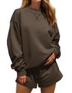 Conjunto de lounge de 2 peças MISSACTIVER, moletom e shorts femininos