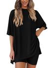 Conjunto de lounge de duas peças PRETTYGARDEN feminino 2025 preto XXL