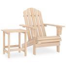 Conjunto de lounge de pátio, cadeira Adirondack de madeira maciça de abeto vidaXL