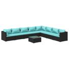 Conjunto de Lounge para Patio Casafoyer de Ratán Sintético Negro, 4 Piezas Conjunto de Lounge para Patio Casafoyer de Ratán Sintético Negro, 4 Piezas