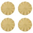 Conjunto De Lugares Americanos Babado Dourado Poliéster Com 4 Unidades