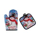 Conjunto De Luvas Anti-Quente Para Cozinha De Natal: Luvas De Forno E Pegadores Para Micro-ondas E Conjunto De Luvas Anti-Quente Para Cozinha De Natal: Luvas De Forno E Pegadores Para Micro-ondas E