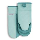 Conjunto de luvas de forno KitchenAid Beacon, dois tons, antiderrapante, Aqua Sky