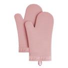 Conjunto de luvas de forno KitchenAid com nervuras em silicone macio, rosa seca