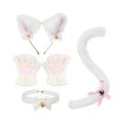 Conjunto De Luvas De Inverno Com Patas De Gato, Luvas Fofas De Desenho Animado Com Dedos Abertos E