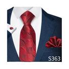 Conjunto De Luxo Masculino Dourado Paisley: Gravata, Abotoaduras E Lenço De Bolso 8cm Acessórios