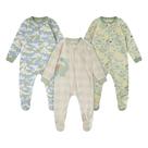 Conjunto de Macacão com Pés em Microfibra Soft HUGGIES - Kit com 3