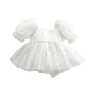 Conjunto De Macacão De Renda Com Poás Para Meninas, Vestido De Princesa Para Bebês, Body Infantil,