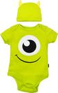 Conjunto de macacão e chapéu de cosplay Disney Pixar Monsters Inc. Mike