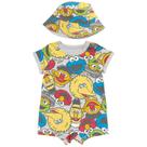 Conjunto de macacão e chapéu Sesame Street Elmo Cookie Monster Big Bird