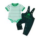 Conjunto de macacões bordados Clover para menino recém-nascido