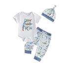 Conjunto de macacões Clothing Amnnchya Newborn Baby Boy Fishing (azul)