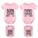 Conjunto de macacões para bebês YSCULBUTOL Best Friends Forever Twins
