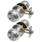 Conjunto de maçanetas de porta CML Hardware com chave de aço inoxidável