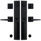Conjunto de maçanetas de porta dupla TMC MDHST2016DB-SK Preto fosco