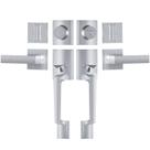 Conjunto de maçanetas de porta TICONN Double Front Heavy Duty Satin Chrome