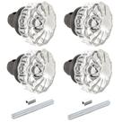 Conjunto de maçanetas de vidro TopToToo Vintage Crystal Rubbed Bronze