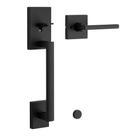 Conjunto de maçanetas dianteiras Kwikset San Clemente Non-Locking Black