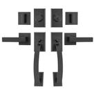 Conjunto de maçanetas duplas VEVOR Matte Black Arqueado com Fechadura