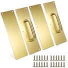 Conjunto de maçanetas Sumnacon 12" em aço inoxidável dourado, 2 unidades