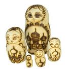 Conjunto de madeira Eagle Russian Nesting Dolls de 5 camadas